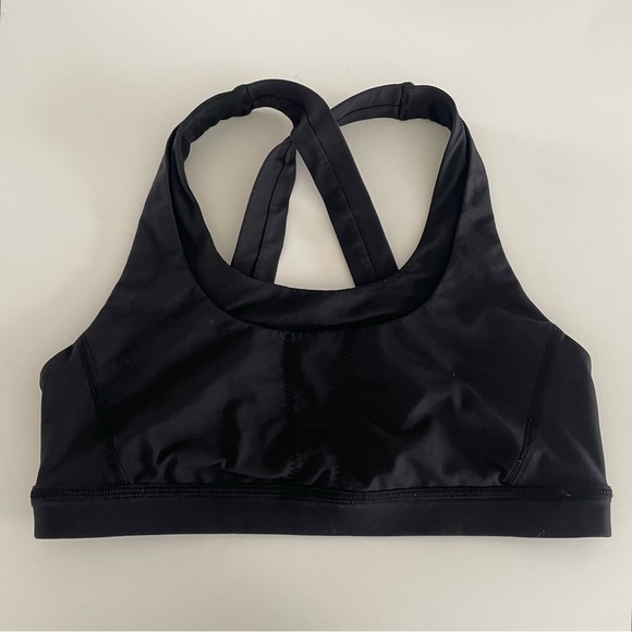 Lululemon Rack Pack Bra Crossback Sports Bra Black Size 8 - Picture 5 of 10